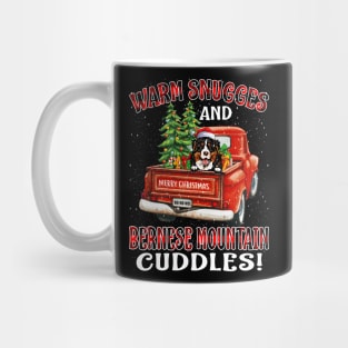 Warm Snuggles And Bernese Mountain Cuddles Ugly Christmas Sweater Mug